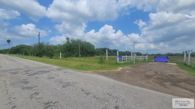 view of street featuring a rural view