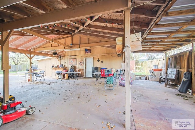 view of patio / terrace featuring fence