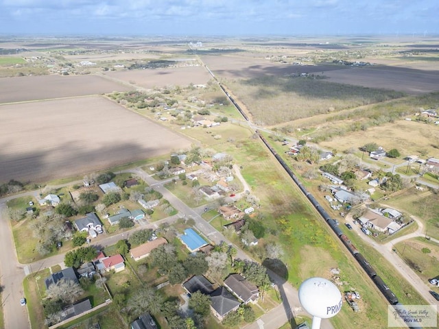 drone / aerial view with a rural view