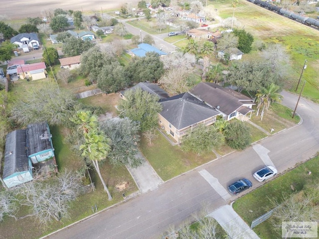 bird's eye view with a residential view