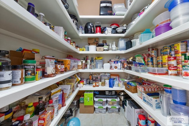 view of pantry