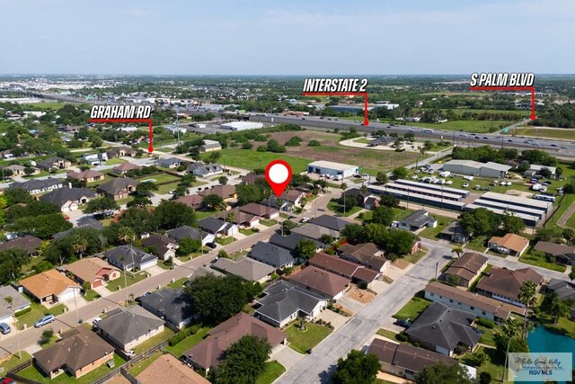 drone / aerial view featuring a residential view