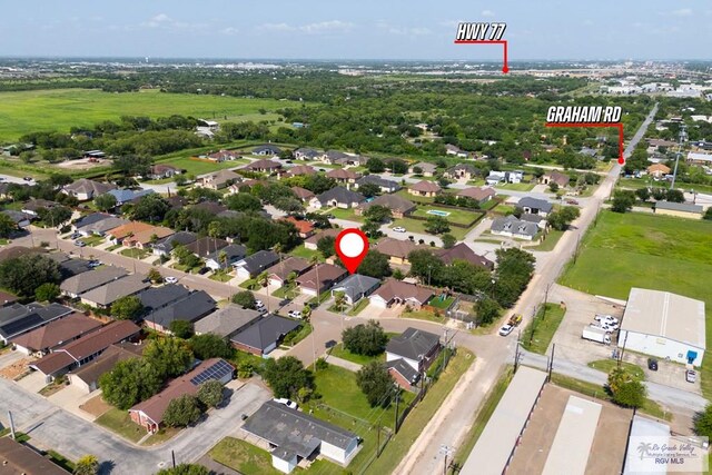 bird's eye view featuring a residential view