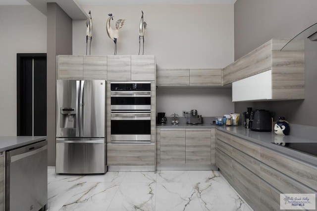 kitchen featuring appliances with stainless steel finishes