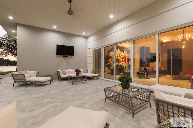 view of patio / terrace featuring an outdoor hangout area