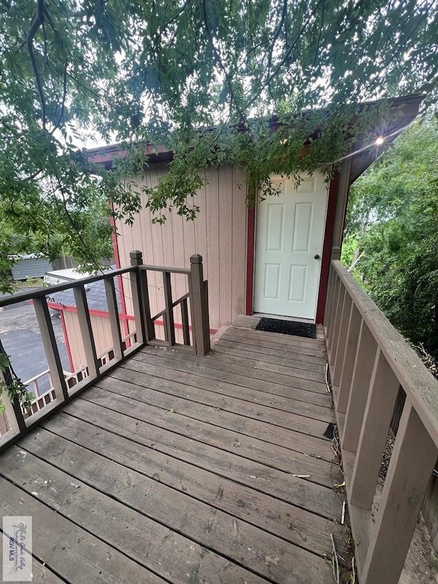 view of wooden deck