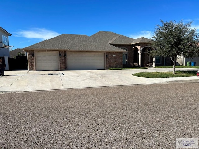 view of front facade with a garage