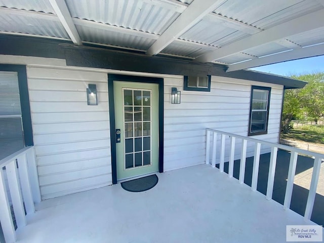 view of doorway to property