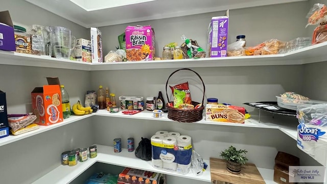 view of pantry