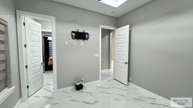 bedroom with a skylight