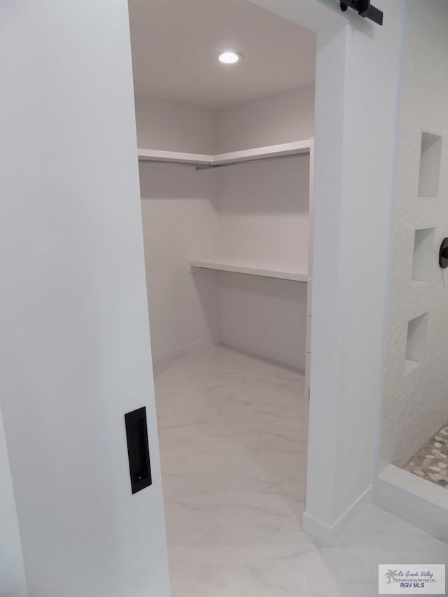 view of walk in closet