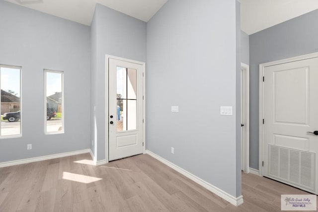 foyer featuring light hardwood / wood-style flooring