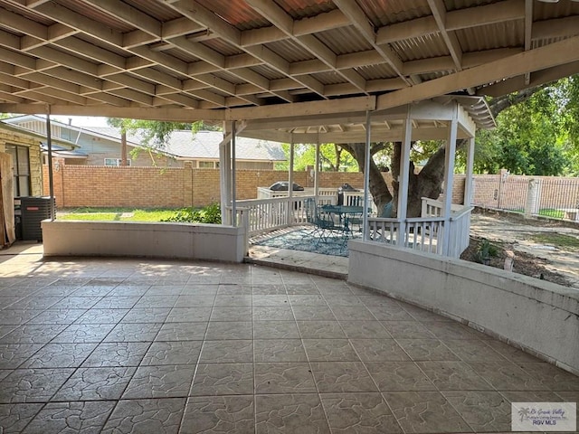 view of patio featuring a fenced backyard