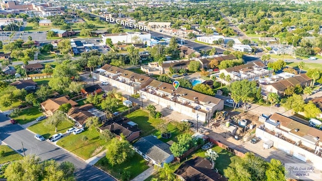 birds eye view of property featuring a residential view