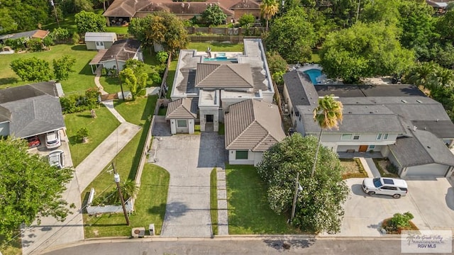 47 Medical St, Brownsville, TX 78520 - aerial perspective of suburban area with a pool area