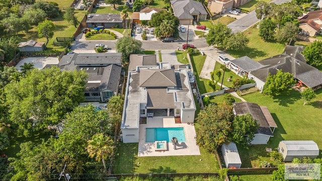 47 Medical St, Brownsville, TX 78520 - aerial view of residential area featuring a pool area