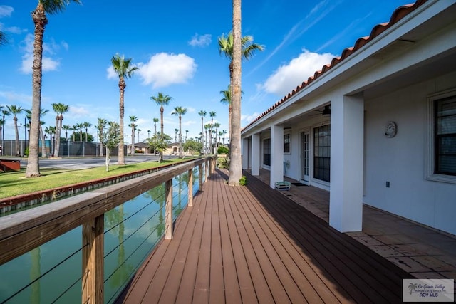 view of wooden terrace