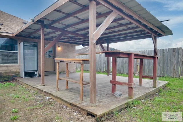 view of wooden deck