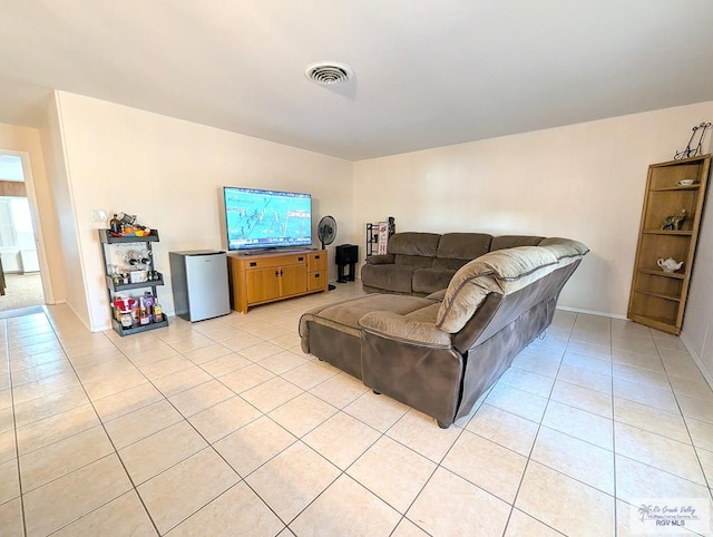 view of tiled living room