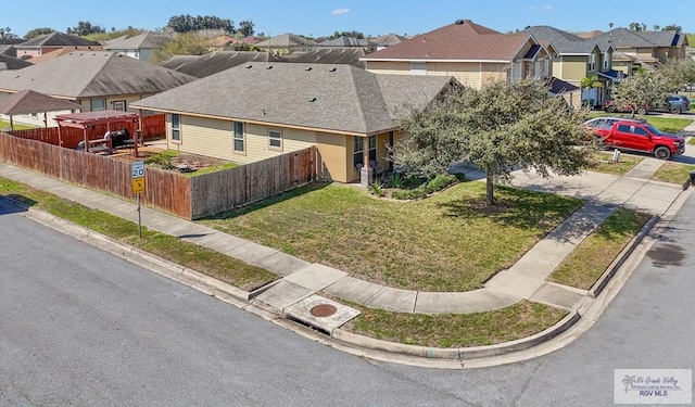 drone / aerial view featuring a residential view