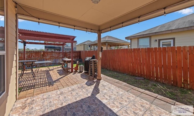 view of patio / terrace featuring a fenced backyard