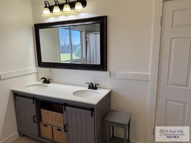 bathroom with vanity