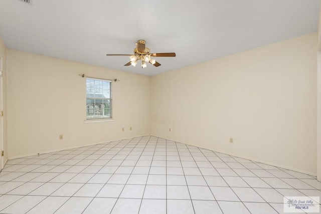 unfurnished room featuring ceiling fan