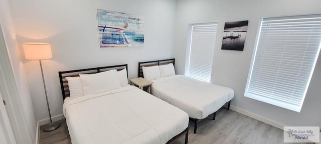 bedroom featuring light hardwood / wood-style floors