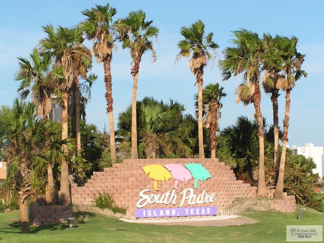 view of community sign