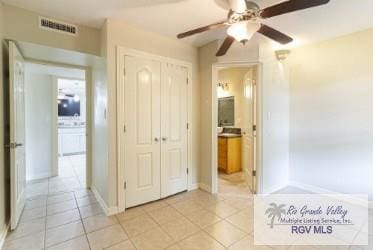 interior space with light tile patterned floors