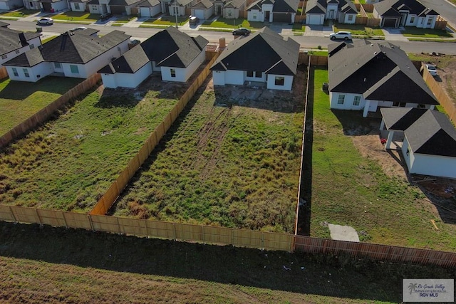 aerial view with a residential view