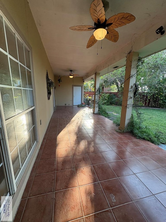901 Plantation St, Brownsville, TX 78526 - view of patio / terrace featuring a ceiling fan