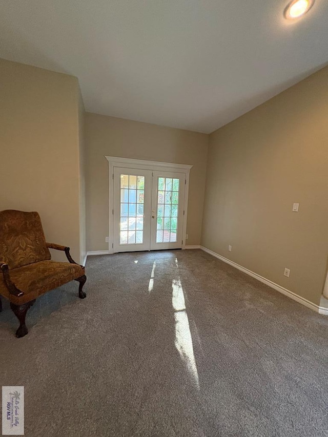 901 Plantation St, Brownsville, TX 78526 - unfurnished room featuring carpet floors, baseboards, and french doors