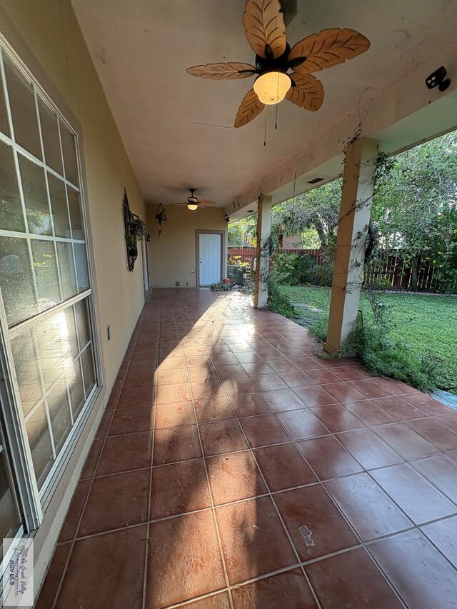 901 Plantation St, Brownsville, TX 78526 - view of patio with ceiling fan