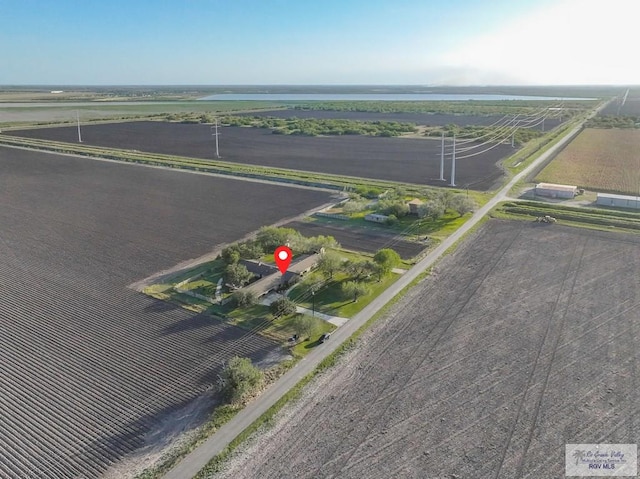 drone / aerial view with a rural view