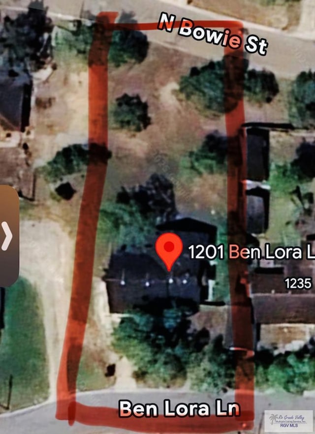 1201 Ben Lora Ln, San Benito, TX 78586 - aerial map of property and surrounding area