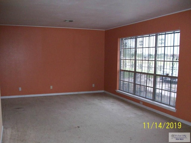 view of carpeted empty room