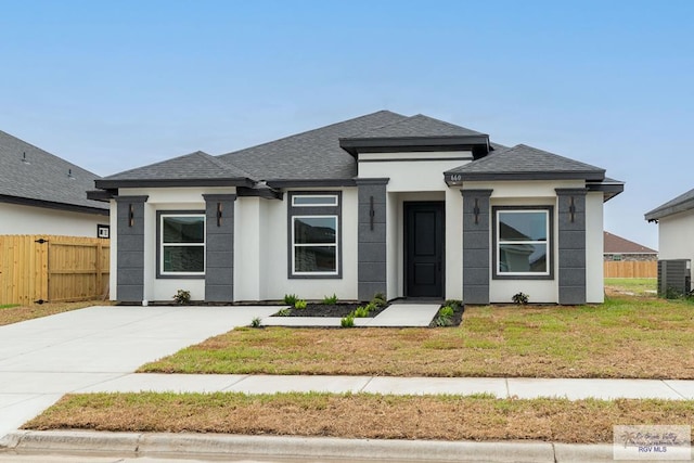 660 Tamarindo Ln Unit 2, Brownsville, TX 78521 - prairie-style house featuring a shingled roof and stucco siding