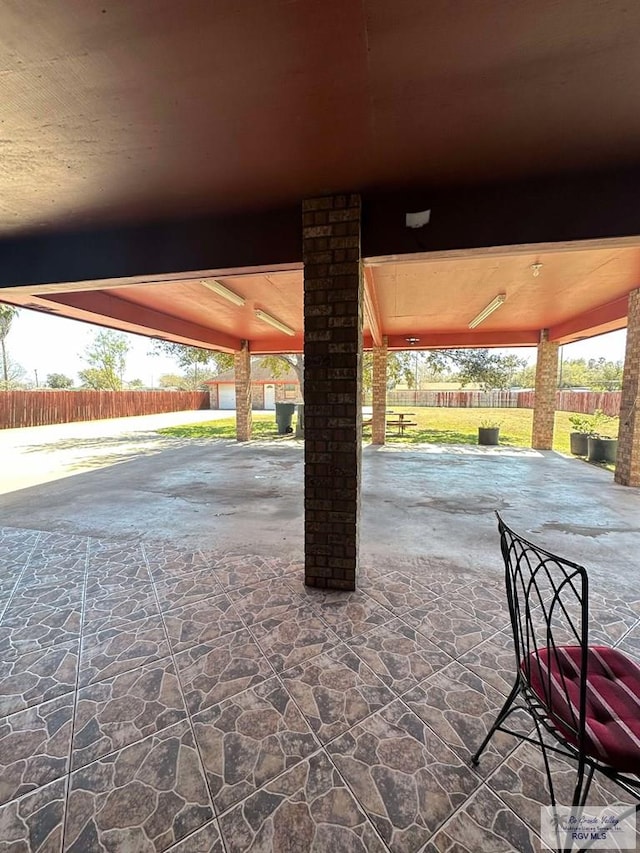 view of patio / terrace with fence