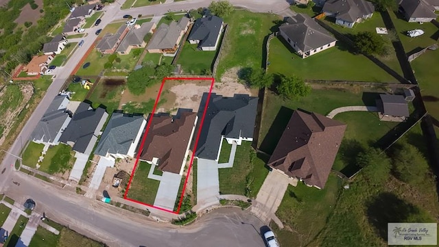 birds eye view of property featuring a residential view