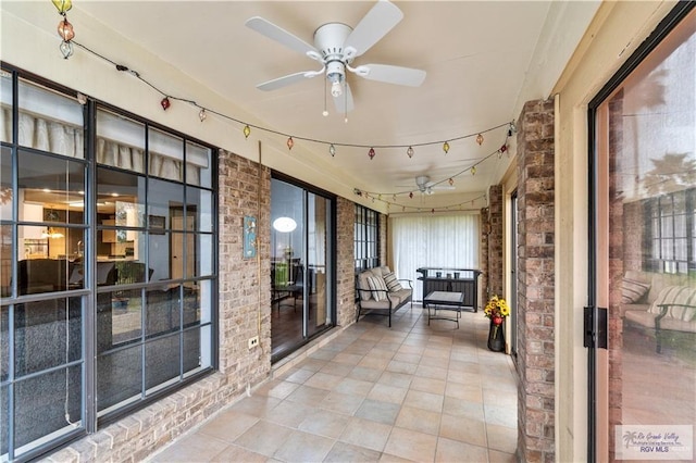 22 Shenandoah River Dr, Brownsville, TX 78520 - sunroom with ceiling fan