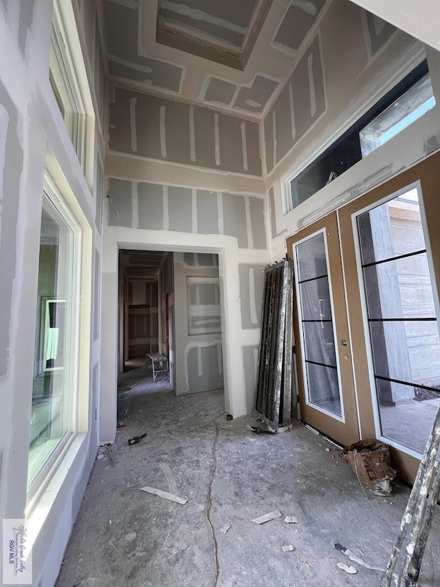 interior space featuring french doors