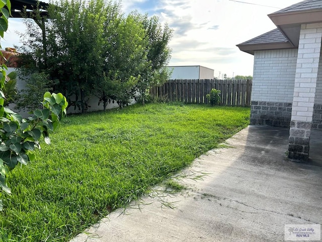 view of yard featuring a patio area