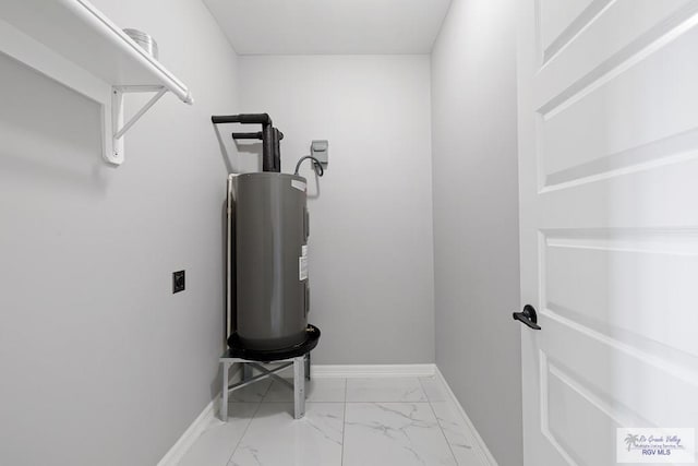 interior space featuring water heater