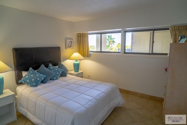 view of tiled bedroom