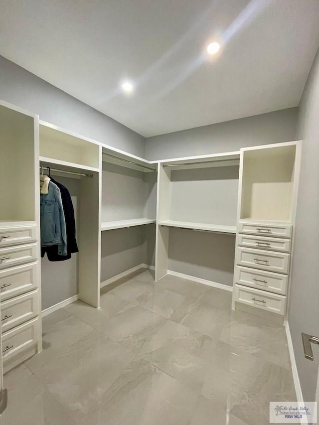 view of walk in closet