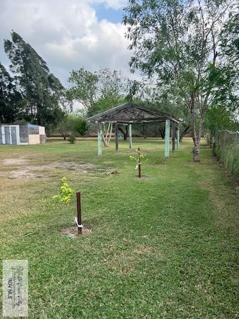 view of yard featuring a gazebo