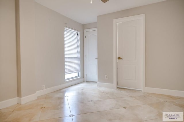 view of tiled empty room