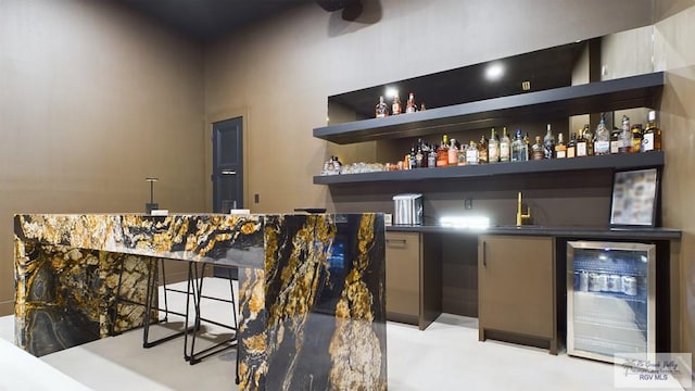 60 Jacklyn St, Rancho Viejo, TX 78575 - bar with sink and wine cooler