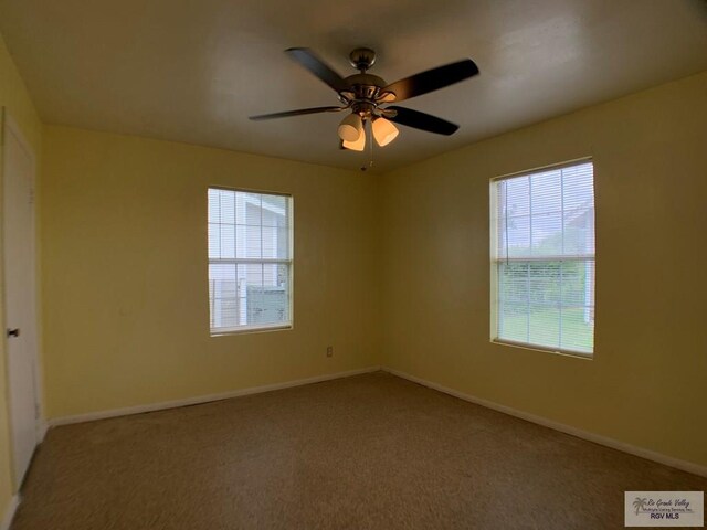205 W Beck Ave, Harlingen, TX 78550 - unfurnished room featuring carpet flooring and a ceiling fan